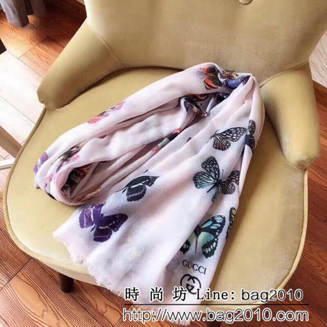 GUCCI古馳2018年早春度假系列 羊絨長圍巾 LLWJ6689